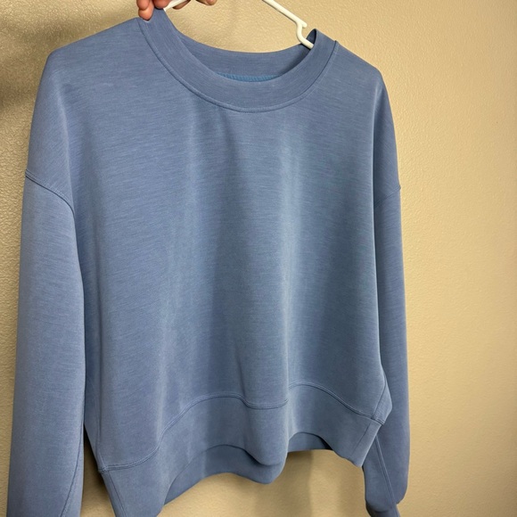 Lululemon Perfectly Oversized Crop Crew modal Crewneck Softstreme Soft Denim B - Picture 6 of 15